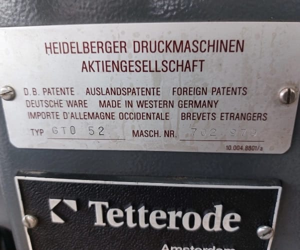 Heidelberg GTO 52, Suppliers in Chennai