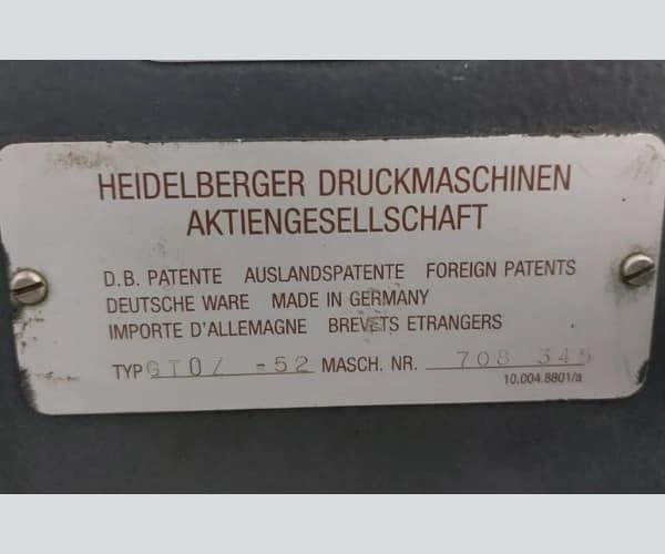 Heidelberg GTO 52-2, Suppliers in Chennai